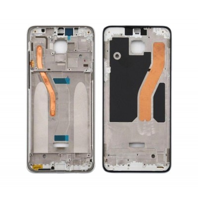 Lcd Frame Middle Chassis For Xiaomi Redmi Note 8 Pro White By - Maxbhi Com