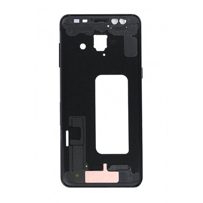 Lcd Frame Middle Chassis For Samsung Galaxy A8 Plus 2018 Black By - Maxbhi Com