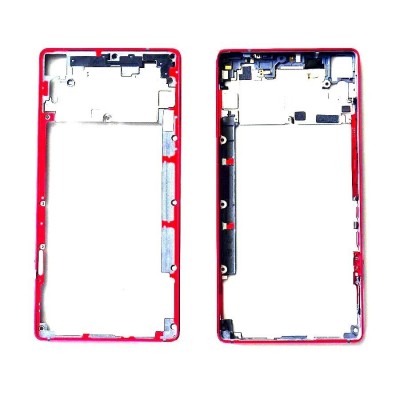 Lcd Frame Middle Chassis For Lenovo Vibe Shot Red By - Maxbhi Com