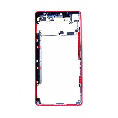 Lcd Frame Middle Chassis For Lenovo Vibe Shot Red By - Maxbhi Com