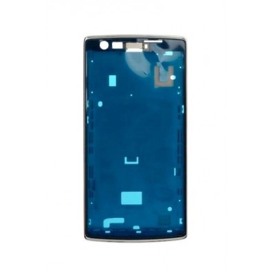 Lcd Frame Middle Chassis For Oneplus One White By - Maxbhi Com