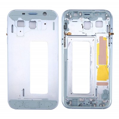 Lcd Frame Middle Chassis For Samsung Galaxy A7 2017 Blue By - Maxbhi Com