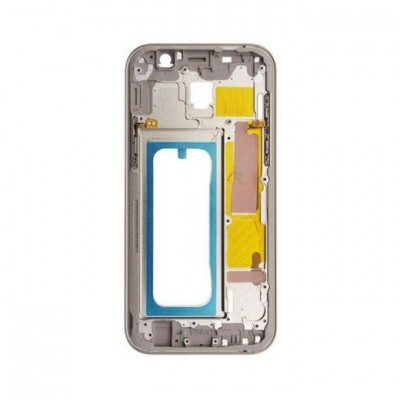 Lcd Frame Middle Chassis For Samsung Galaxy A7 2017 Peach By - Maxbhi Com