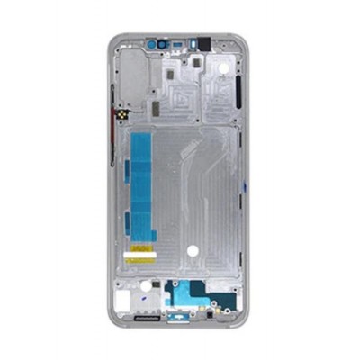 Lcd Frame Middle Chassis For Xiaomi Mi 8 White By - Maxbhi Com