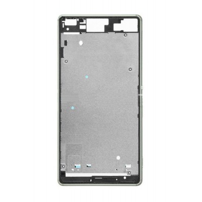 Lcd Frame Middle Chassis For Sony Xperia Z3 Silver Green By - Maxbhi Com