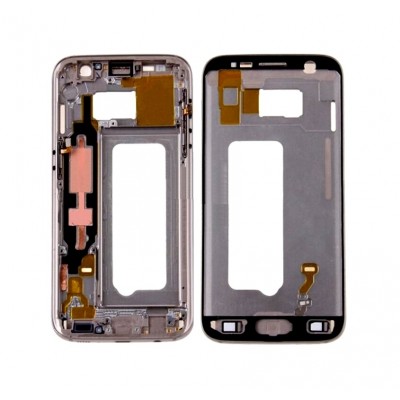 Lcd Frame Middle Chassis For Samsung Galaxy S7 Pink Gold By - Maxbhi Com