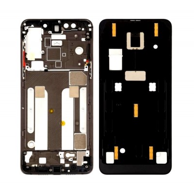 Lcd Frame Middle Chassis For Xiaomi Mi Mix 3 5g Black By - Maxbhi Com