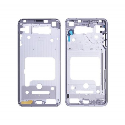 Lcd Frame Middle Chassis For Lg V30 Plus Silver By - Maxbhi Com