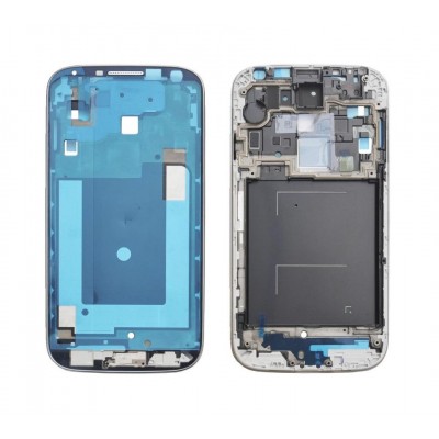 Lcd Frame Middle Chassis For Samsung I9500 Galaxy S4 White By - Maxbhi Com