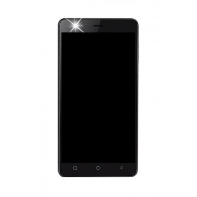 Lcd Frame Middle Chassis For Intex Aqua Selfie Black By - Maxbhi Com