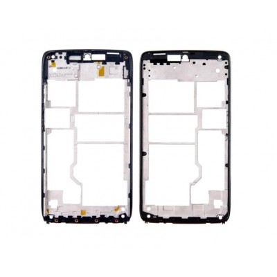 Lcd Frame Middle Chassis For Motorola Droid Turbo Blue By - Maxbhi Com