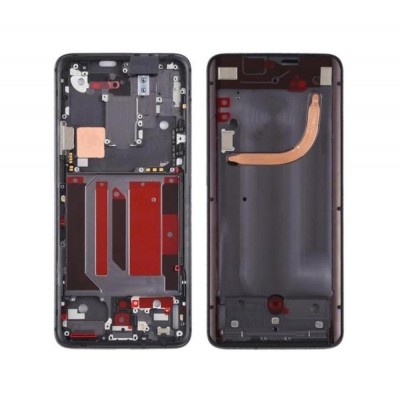 Lcd Frame Middle Chassis For Oneplus 7t Pro Black By - Maxbhi Com