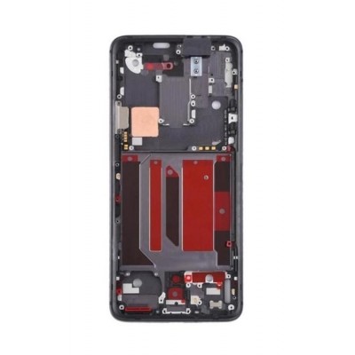 Lcd Frame Middle Chassis For Oneplus 7t Pro Black By - Maxbhi Com
