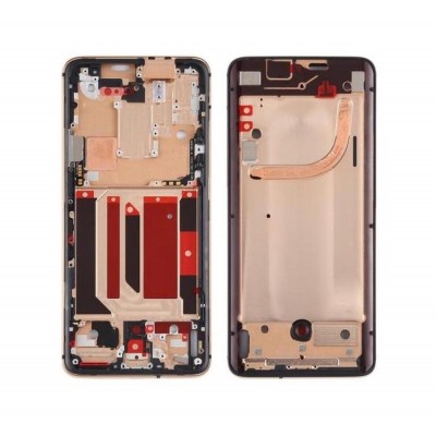 Lcd Frame Middle Chassis For Oneplus 7t Pro White By - Maxbhi Com