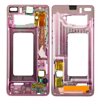 Lcd Frame Middle Chassis For Samsung Galaxy S10 Pink By - Maxbhi Com