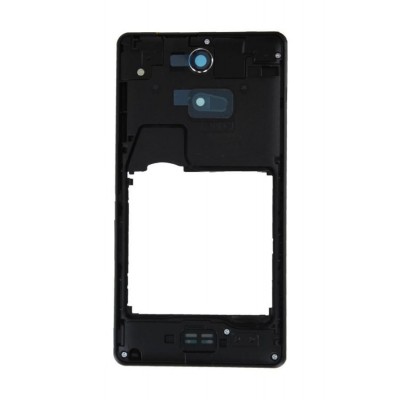 Lcd Frame Middle Chassis For Sony Xperia Zr Black By - Maxbhi Com