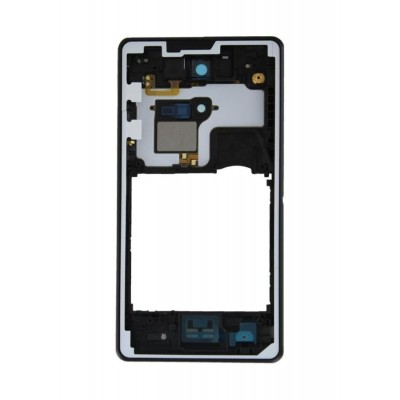 Lcd Frame Middle Chassis For Sony Xperia Zr Black By - Maxbhi Com
