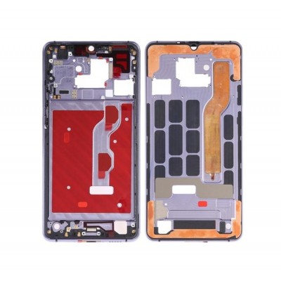 Lcd Frame Middle Chassis For Huawei Mate 20 X Purple By - Maxbhi Com