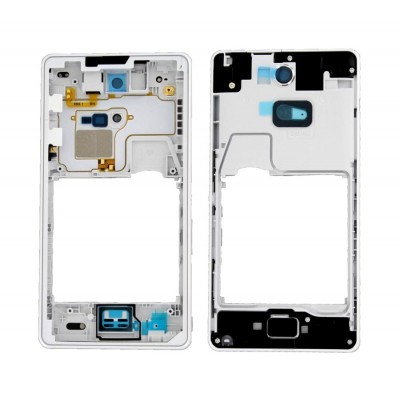 Lcd Frame Middle Chassis For Sony Xperia Zr White By - Maxbhi Com