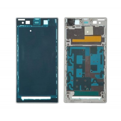 Lcd Frame Middle Chassis For Sony Xperia C3 White By - Maxbhi Com