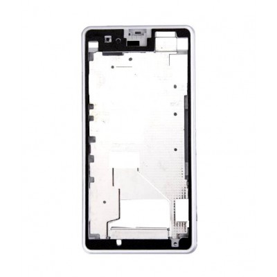 Lcd Frame Middle Chassis For Sony Xperia Z1 Compact D5503 White By - Maxbhi Com