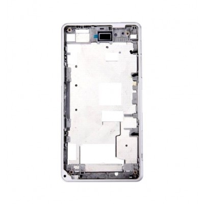 Lcd Frame Middle Chassis For Sony Xperia Z1 Compact D5503 White By - Maxbhi Com