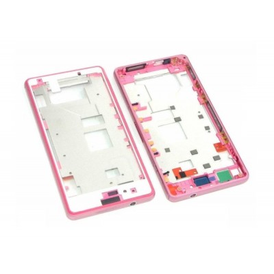 Lcd Frame Middle Chassis For Sony Xperia Z1 Compact D5503 Pink By - Maxbhi Com