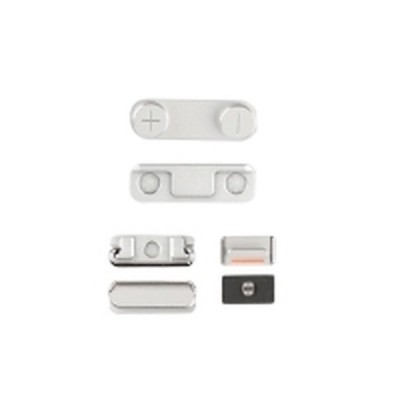 Volume Side Button Outer for Apple iPhone 5 White - Plastic Key