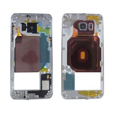 Lcd Frame Middle Chassis For Samsung Galaxy S6 Edge Plus Duos White By - Maxbhi Com
