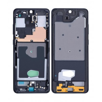 Lcd Frame Middle Chassis For Samsung Galaxy S20 Ultra 5g White By - Maxbhi Com