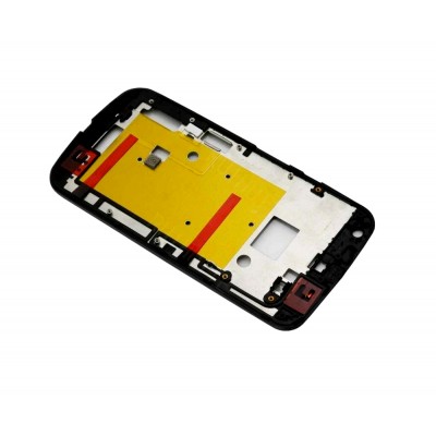 Lcd Frame Middle Chassis For Motorola Moto G Plus 1 Black By - Maxbhi Com