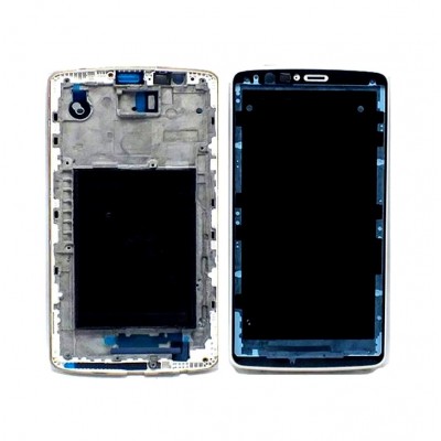 Lcd Frame Middle Chassis For Lg G3 D855 White By - Maxbhi Com