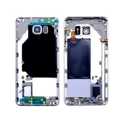 Lcd Frame Middle Chassis For Samsung Galaxy Note 5 Dual Sim 32gb White By - Maxbhi Com