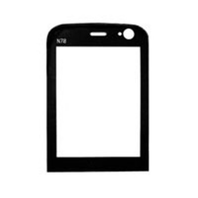 Front Glass Lens For Nokia N78 - Black