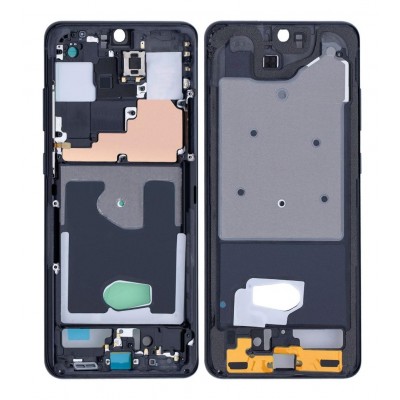 Lcd Frame Middle Chassis For Samsung Galaxy S20 Ultra Black By - Maxbhi Com