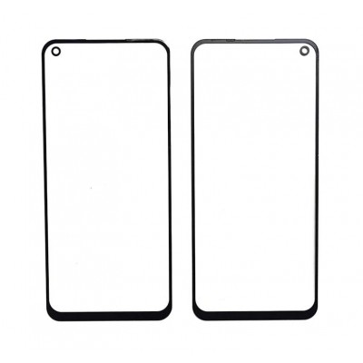 Replacement Front Glass For Oppo A52 Black By - Maxbhi Com