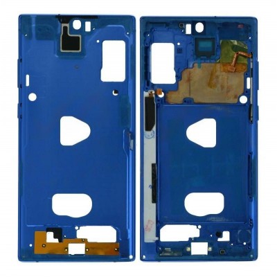 Lcd Frame Middle Chassis For Samsung Galaxy Note 10 Plus 5g Blue By - Maxbhi Com