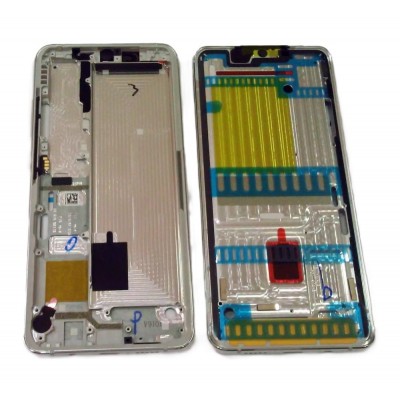 Lcd Frame Middle Chassis For Xiaomi Mi Cc9 Pro White By - Maxbhi Com