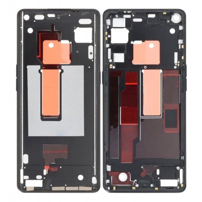 Lcd Frame Middle Chassis For Oppo Find X2 Neo Black By - Maxbhi Com