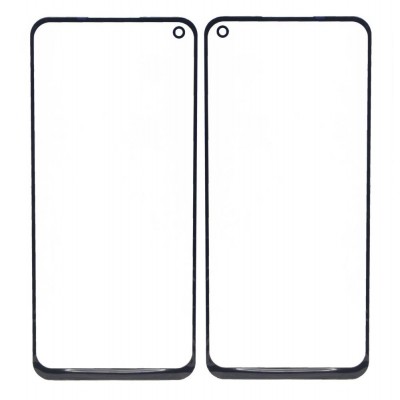 Replacement Front Glass For Realme 6i Black By - Maxbhi Com