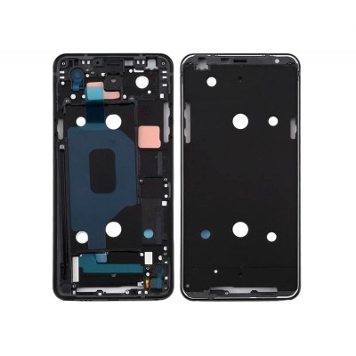 Lcd Frame Middle Chassis For Lg Q Stylo 4 White By - Maxbhi Com