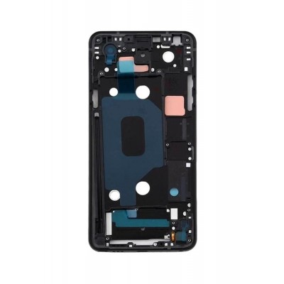 Lcd Frame Middle Chassis For Lg Q Stylo 4 White By - Maxbhi Com