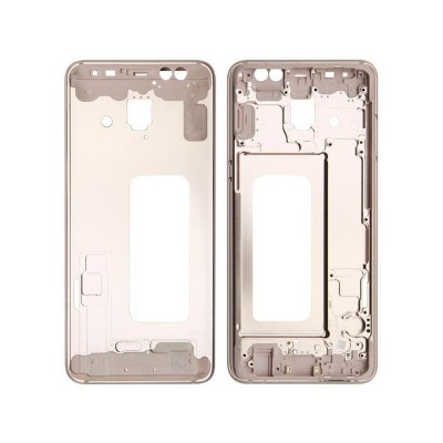 Lcd Frame Middle Chassis For Samsung Galaxy A8 2018 White By - Maxbhi Com