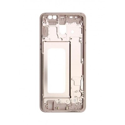 Lcd Frame Middle Chassis For Samsung Galaxy A8 2018 White By - Maxbhi Com