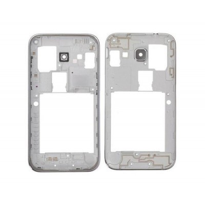 Lcd Frame Middle Chassis For Samsung Core Prime Smg360f Silver By - Maxbhi Com