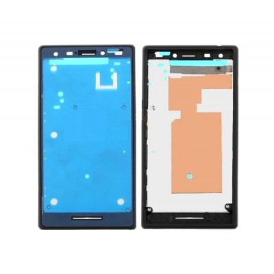 Lcd Frame Middle Chassis For Sony Xperia M2 Dual D2302 Black By - Maxbhi Com