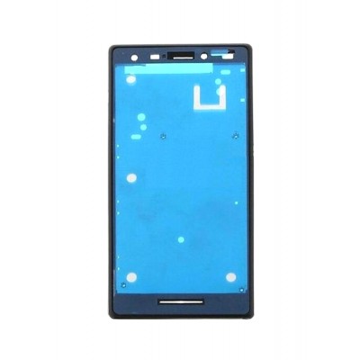 Lcd Frame Middle Chassis For Sony Xperia M2 Dual D2302 Black By - Maxbhi Com