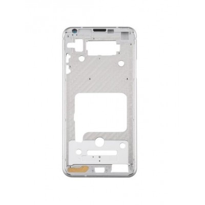 Lcd Frame Middle Chassis For Lg V35 Thinq Silver By - Maxbhi Com