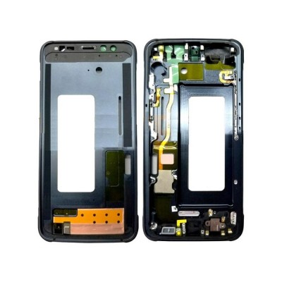 Lcd Frame Middle Chassis For Samsung Galaxy S8 Active Black By - Maxbhi Com
