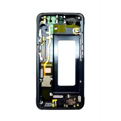 Lcd Frame Middle Chassis For Samsung Galaxy S8 Active Black By - Maxbhi Com